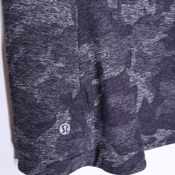 LULULEMON Runderful Long Sleeve Incognito Camo Heathered Black Active Women's 4 - Picture 7 of 8